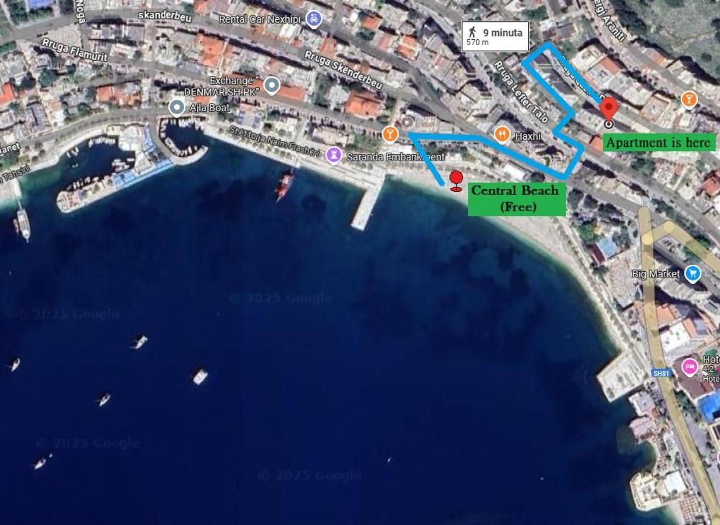 Rose Sea View Apartment Saranda Dış mekan fotoğraf